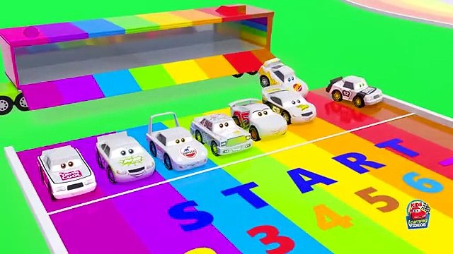 Mack Truck make a Car Racing 3D Color Track Set. Cars McQueen Friends Track Racing build