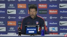 Simeone sobre la suspensión de partidos: 