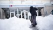 City residents clear hospital entrances after snow