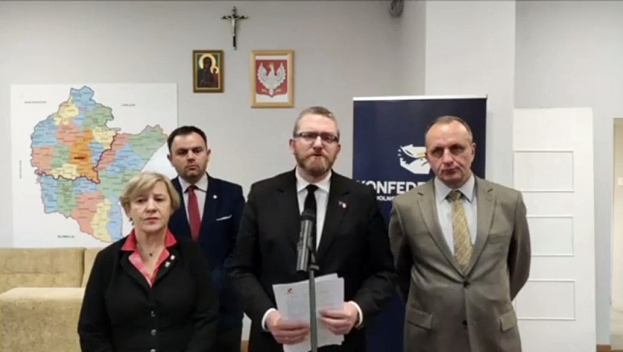 Grzegorz Braun - konferencja prasowa