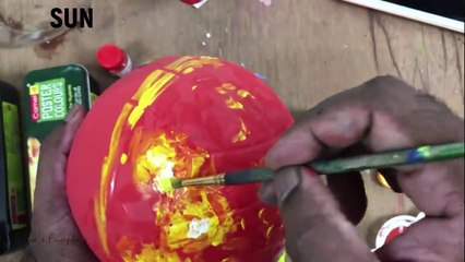 How to make a 3D solar system model for school projects and exhibitions - With working sun model