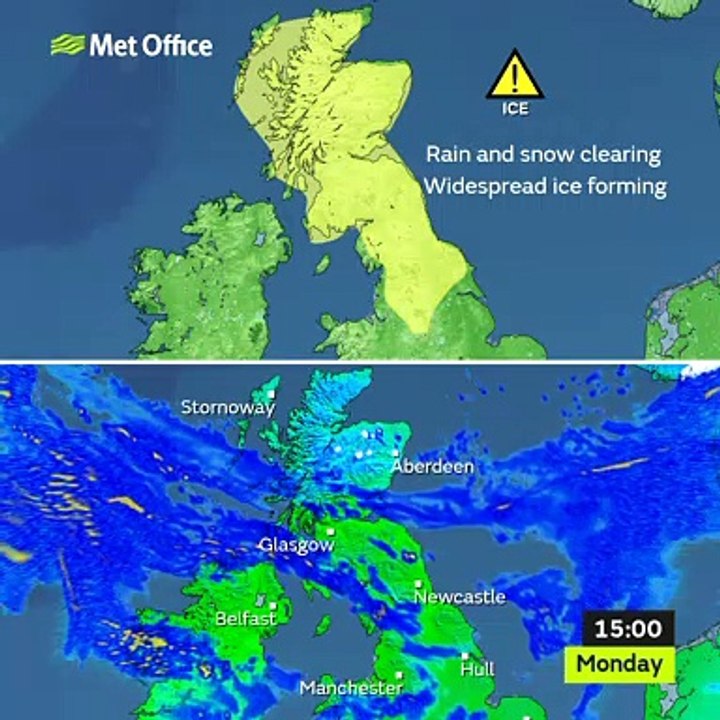 Met Office issues yellow status ice warning