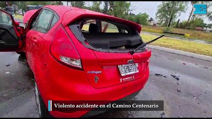Violento accidente en el Camino Centenario