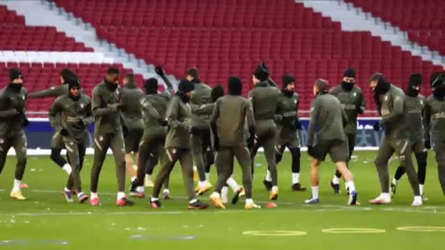 El Atlético calienta motores para recibir al Sevilla en el Metropolitano