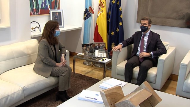 Feijóo se reune con la alcaldesa de A Coruña, Inés Rey