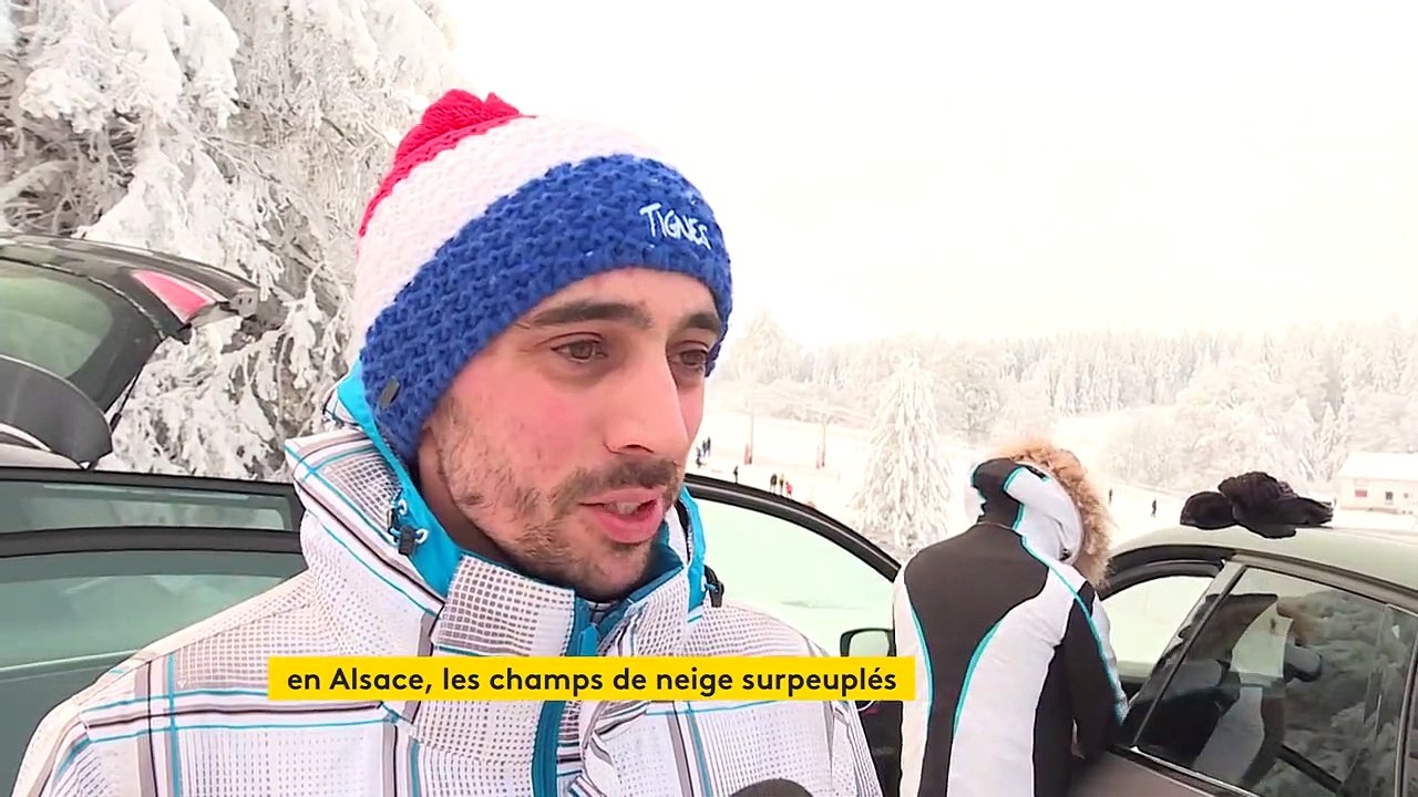 En Alsace, les massifs enneigés attirent la foule des grands jours