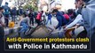 Anti-Government protestors clash with Police in Kathmandu