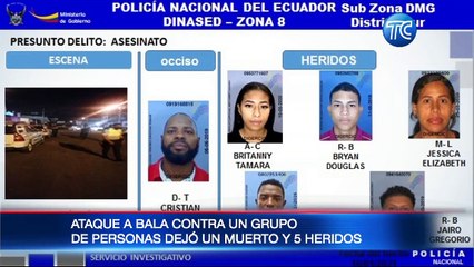 Ataque a bala contra un grupo de personass dejó un muerto y cinco heridos