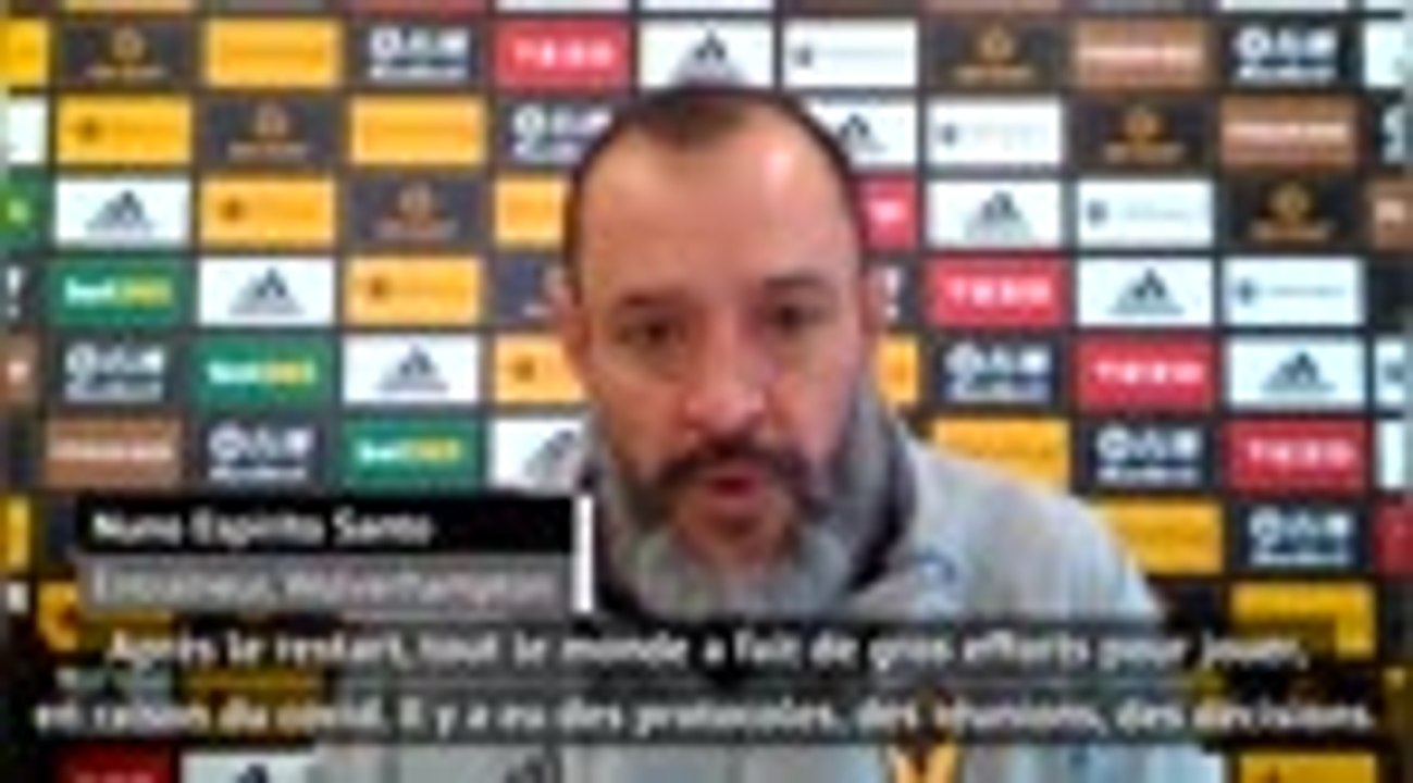 18ème j. - Nuno Espírito Santo : "Si on arrête, le calendrier deviendra intenable"