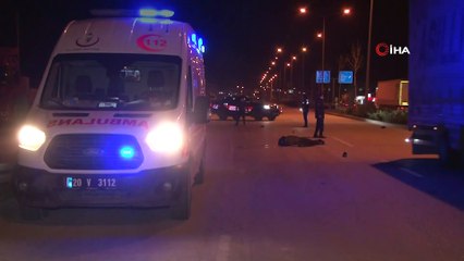 Alkollü sürücü mola yerine gitmek isteyen kamyoncuyu ezdi