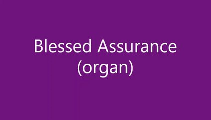 Blessed Assurance (Organ)