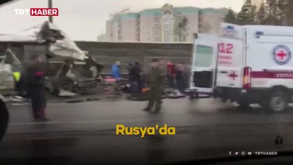 Rusya'da kamyon askeri konvoya çarptı: 4 ölü, 45 yaralı