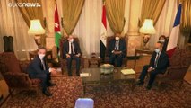 وزراء خارجية مصر والأردن وفرنسا وألمانيا: حل الدولتين أساس تسوية الصراع الفلسطيني الإسرائيلي