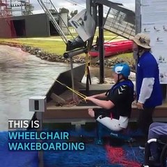 Wheelchair wake-boarding brings confidence