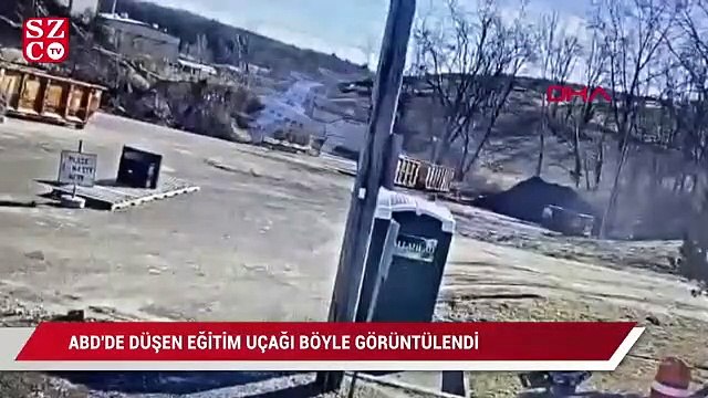 ABD'de düşen eğitim uçağı böyle görüntülendi