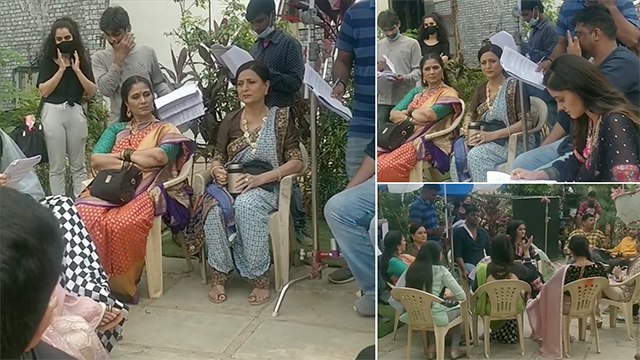 किशोरी शहाणेने दाखवले 'घूम है किसी के प्यार में' सिरीयलच्या सेट्सवरील Preparations ची काही दृश्य
