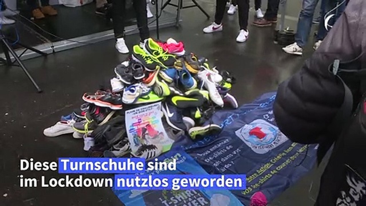 Turnschuh-Protest gegen Corona-Maßnahmen