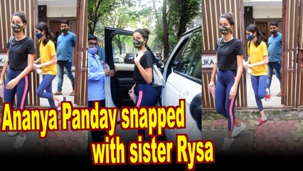 Ananya Panday snapped with sister Rysa at Yoga Class