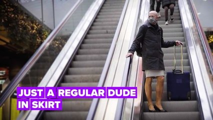 The man in skirts and heels