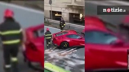 Distrutta la Ferrari 812 Superfast di Marchetti, l’aveva affidata all’autolavaggio: il calciatore "Nella vita conta ben altro"