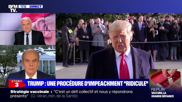 Story 1 : Donald Trump estime que la procédure d'impeachment est ridicule - 12/01