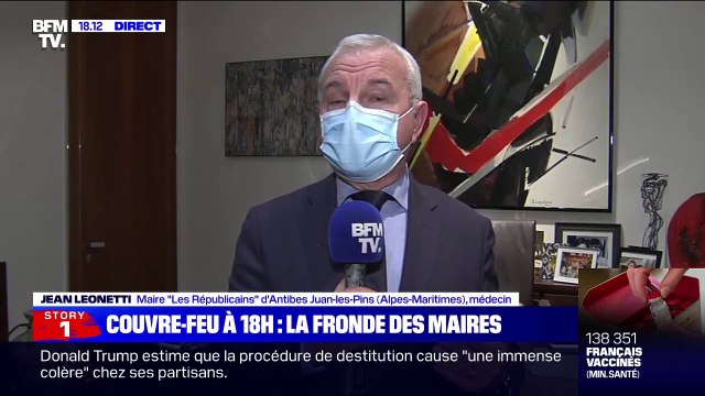 Pour Jean Leonetti, le couvre-feu à 18h est inutile sur le plan sanitaire et pénalisant sur le plan économique
