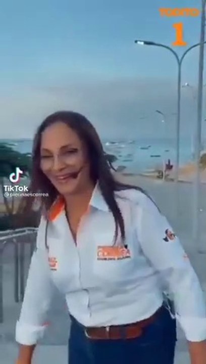 Pierina Correa imita al personaje de Joker