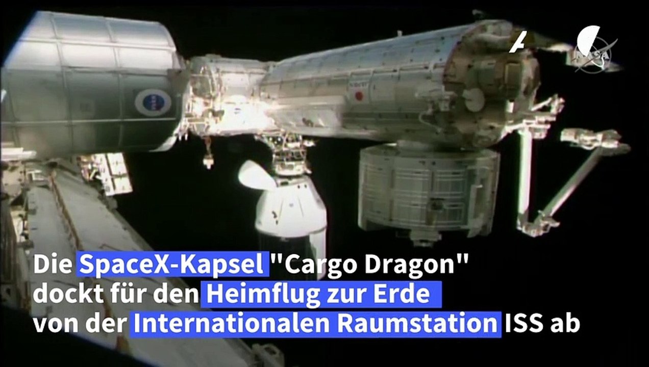 SpaceX-Kapsel dockt für Rückflug zur Erde von ISS ab