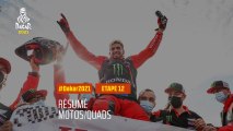 #DAKAR2021 - Étape 12 - Yanbu / Jeddah - Résumé Moto/Quad