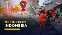 Indonesia: Terremoto de 6,2 grados atrapó a una niña en medio de los escombros de un edificio