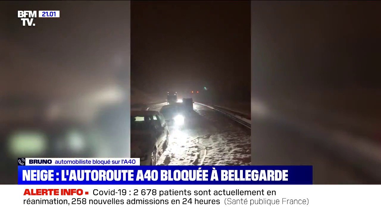 Cet automobiliste est bloqué sur l'A40, au nive...
