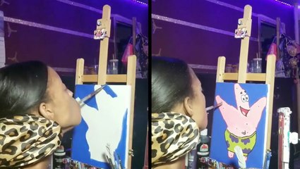 Quadriplegic Artist Paints Works Of Art With Her Mouth