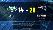 Jets @ Patriots Game Recap for SUN, JAN 03 - 02:00 PM ET EST