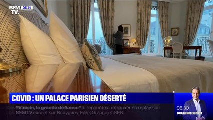 Les images d'un palace parisien déserté qui tourne au ralenti