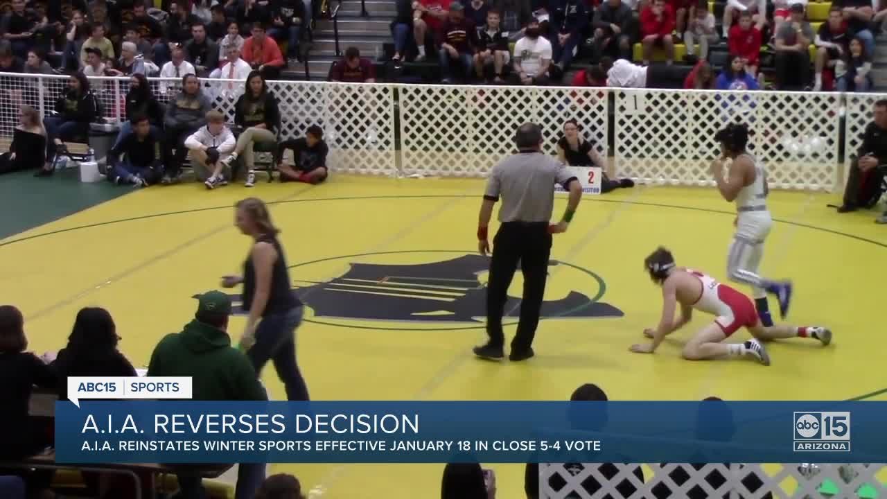 AIA reverses decision; reinstates winter sports