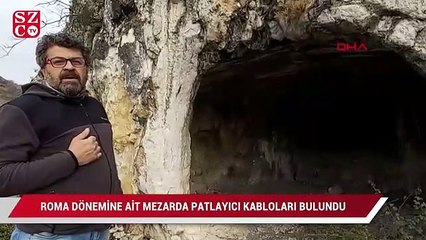 Roma dönemine ait oda mezarda patlayıcı için yerleştirilmiş kablolar bulundu