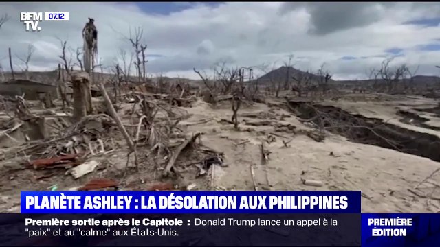 Après l'éruption du volcan Taal, le paysage est totalement désolé aux Philippines