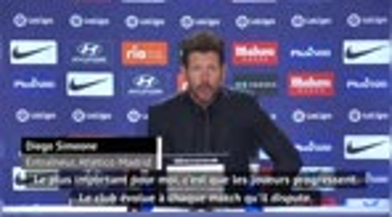 1ère j. (en retard) - Simeone : "Nous évoluons à chaque match"