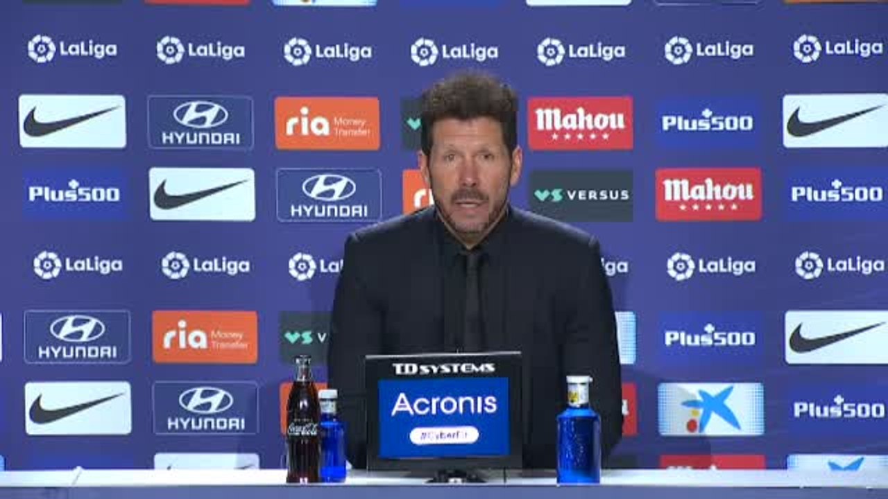 Simeone: "No saliendo del partido a partido, van sucediendo estas cosas que estamos viviendo"