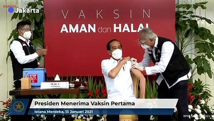Indonesia's president receives country's first Covid-19 vaccine shot