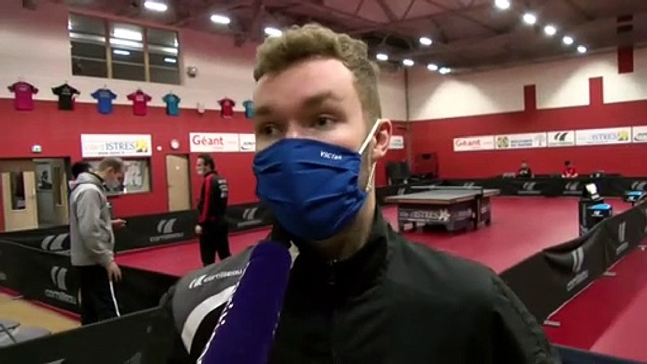 Vincent Picard après la défaite d'Istres Tennis de table contre Jura Morez