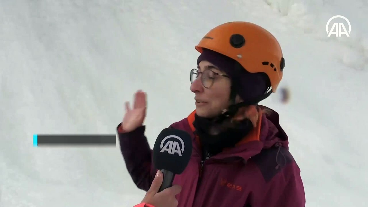 Palandöken'in ‘buz dağı’ adrenalin tutkunlarına ev sahipliği yapıyor