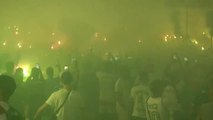 Celebraciones en Sao Paulo tras la clasificación del Palmeiras para la final de la Copa Libertadores