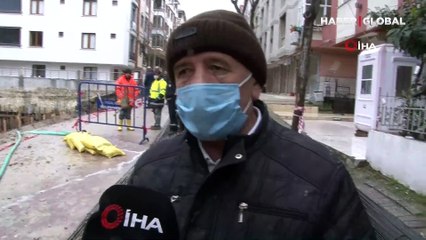 Yapım aşamasındaki binanın istinat duvarı çöktü