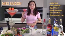 How To Make a Miss Saigon Cocktail | Bartending | Easy Cocktail Recipe | 4K Video | Learning