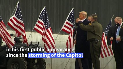 Trump celebrates wall at US-Mexico border visit