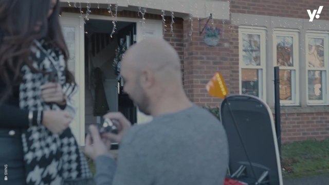 Romantic groom-to-be popped the question to his partner on Christmas Eve - with the help of a quirky food delivery ROBOT