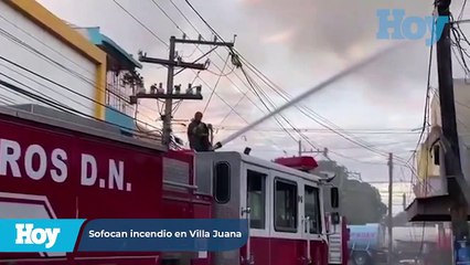 Sofocan incendio en Villa Juana