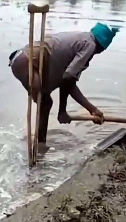 Helpless Poor Working In Field