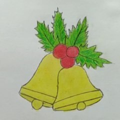 How to draw Jingle bell in a esay way.